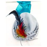 Super Fancy Blue Hat w/ Feathers