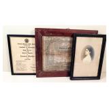 Antique and Vintage Certificates and Photograph