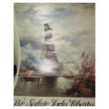 Vintage Edward Moran 1886 Statue of Liberty Poster