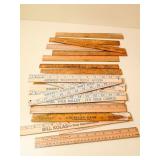 Collection of Wooden Advertising Rulers