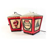 Two Vintage Electric Christmas Lanterns