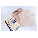 Vintage Desk Outline Maps and Order Book