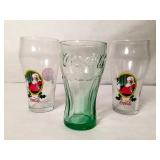 Three Coca-Cola Glasses