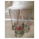 Three Vintage Soda Fountain Glasses