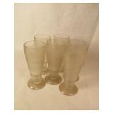 Six Vintage Sundae Glasses