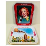 Two Vintage Coca-Cola Trays