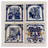 Four Delft Tiles Depicting Pharmacology & Medicine