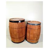 Two Vintage Wooden Candy Kegs