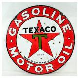 Large 1950s Double Sided Porcelain Texaco Sign