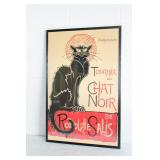 Framed Chat Noir Vintage Style Art Poster