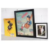 Three Vintage Advertising Art Poster Prints
