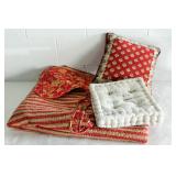 Bedspread and Needlepoint Pillow