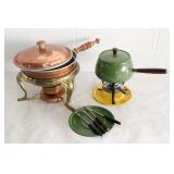 Copper Chafing Dish & Fondue Pot