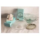 Ceramic Place Card Holders & Glass Bowls