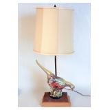 Vintage Ceramic Pheasant Lamp