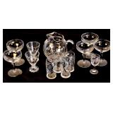 Etched Glass and Stem Assortment