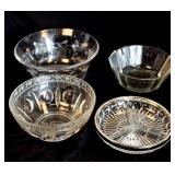 Glass Bowls and Divided Dish