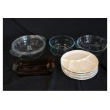 Pyrex and Snack Plates