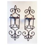 Pair of San Miguel Rustic Iron Wall Sconces