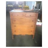 Mid-Century Modern Tiger Maple Chest of Drawers