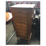 Vintage Oak Jewelry Chest