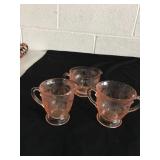 Dogwood Pink Depression Cream  & Sugar