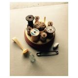 Vintage Items in Old Cigar Box