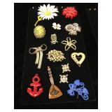 15 Vintage Brooches