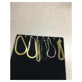 6 Gold Toned Bracelets