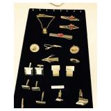 Vintage Cuff Links and Tie Clasps