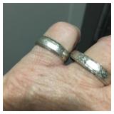 Two Sterling Band Rings