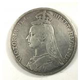 1889 Great Britain Victoria Silver Half Crown