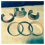 Group of Bangle & Cuff Bracelets