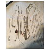 Group of Silver Toned Necklaces