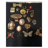22 Vintage and Newer Brooches
