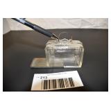 Glass Suit Case Candy Container- Metal Bottom