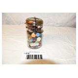 Quart Jar Full of Old Buttons