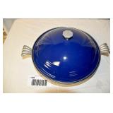 Metal Fiesta Navy Blue Serving Dish w/ Lid