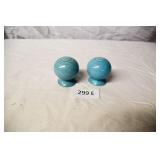 2 Original Turquoise Salt & Pepper Shakers