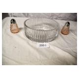 Serving Dish &  Two Salt Shakers
