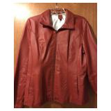 Ladies Red Leather Jacket