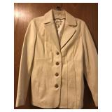 Ladies White Leather Jacket