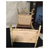 Great Chippy Paint Antique Doll Bed
