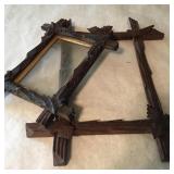 Two Antique Cross Bar Frames