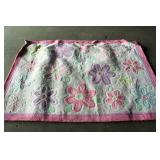 Pink Flowered Area Rug