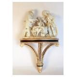 Italian Figurine on Gold Leaf Shelf