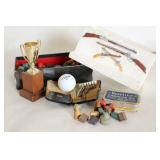 Vintage Carrom Pieces, Containers & More