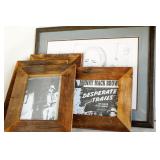 Framed Golfing Sketch & Old Western Prints
