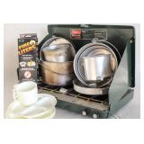 Coleman Camp Stove and Palco Cook Kit