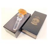 Versace Rosenthal Frosted Amber Glass Stopper